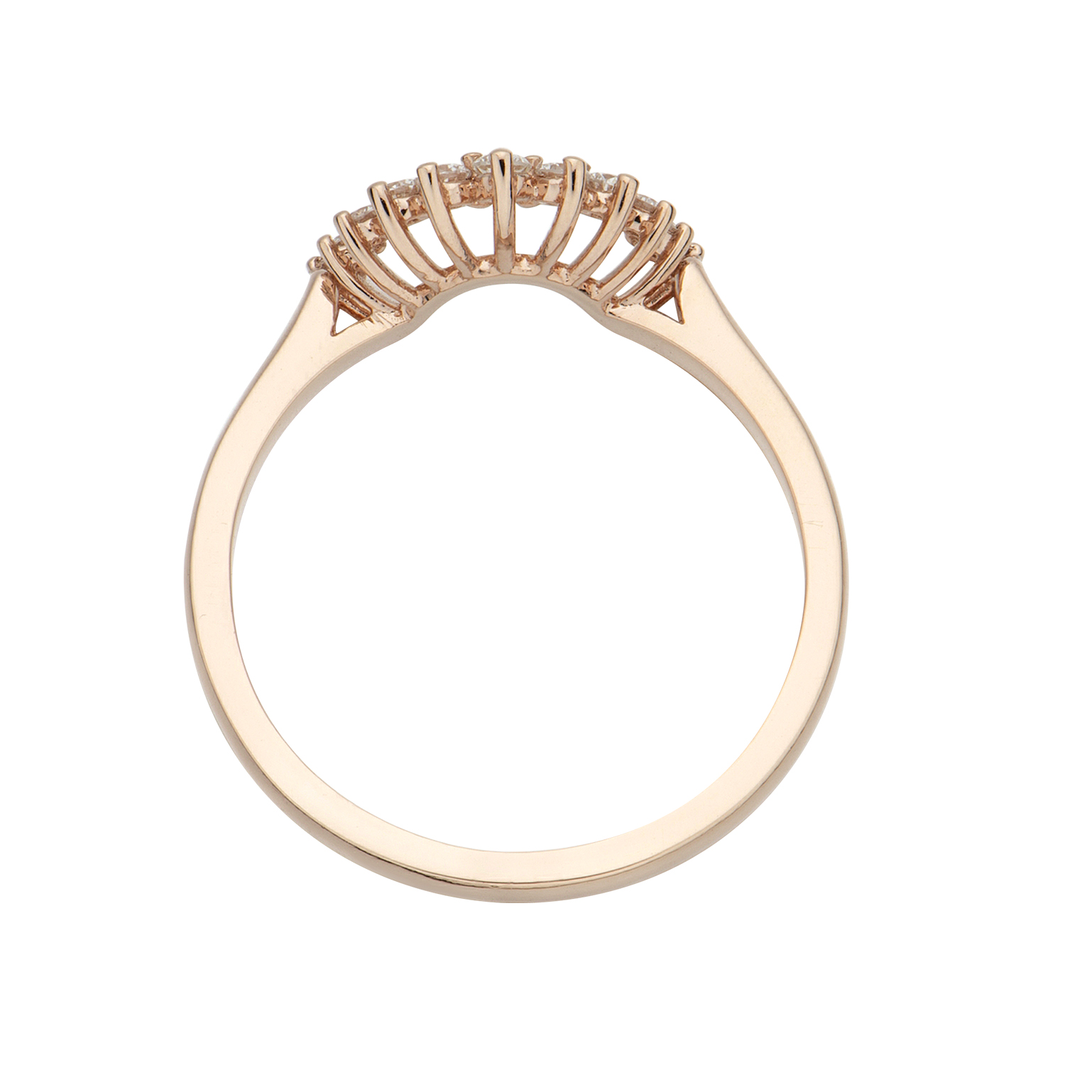 14K Rose Gold Curved Wedding Band
